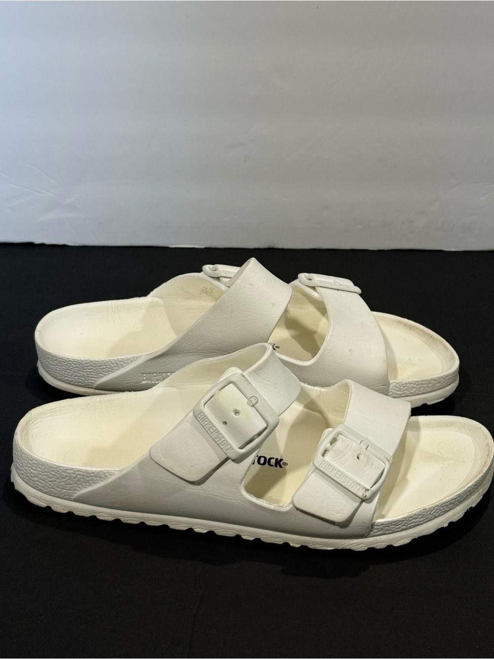 Birkenstock rubber slide sandals, Sz 8